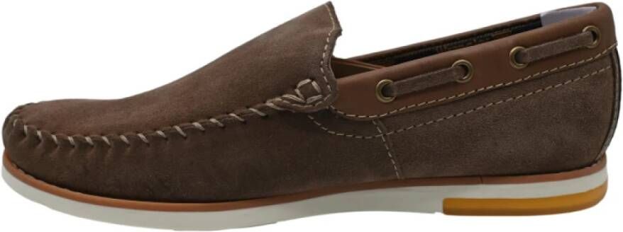 Wrangler Suede Zeilschoenen Brown Heren