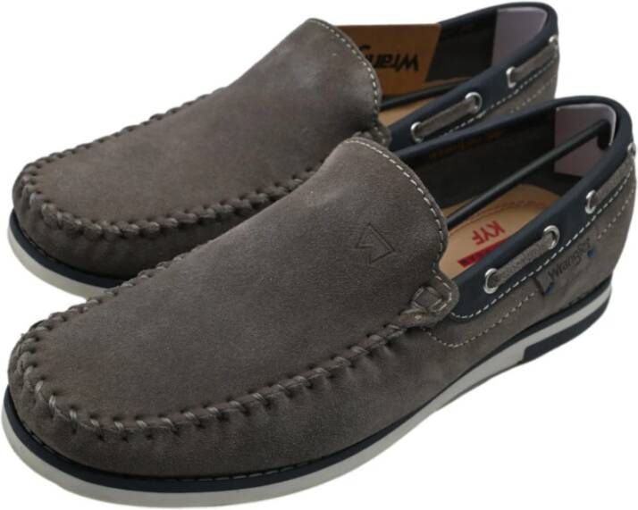 Wrangler Suède Mocassins Sharky Stijl Gray Heren