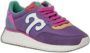 Wushu Ruyi Stijlvolle leren sneakers met 4 cm hak Purple Dames - Thumbnail 6