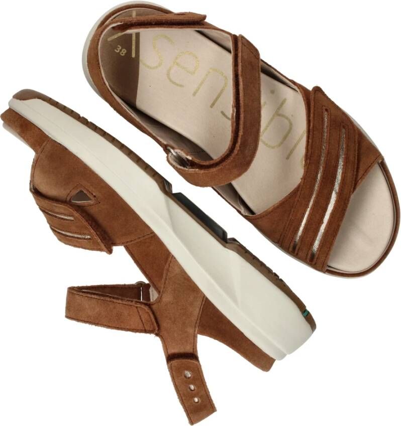 Xsensible Comfortabele Trendy Bruine Sandalen Brown Dames