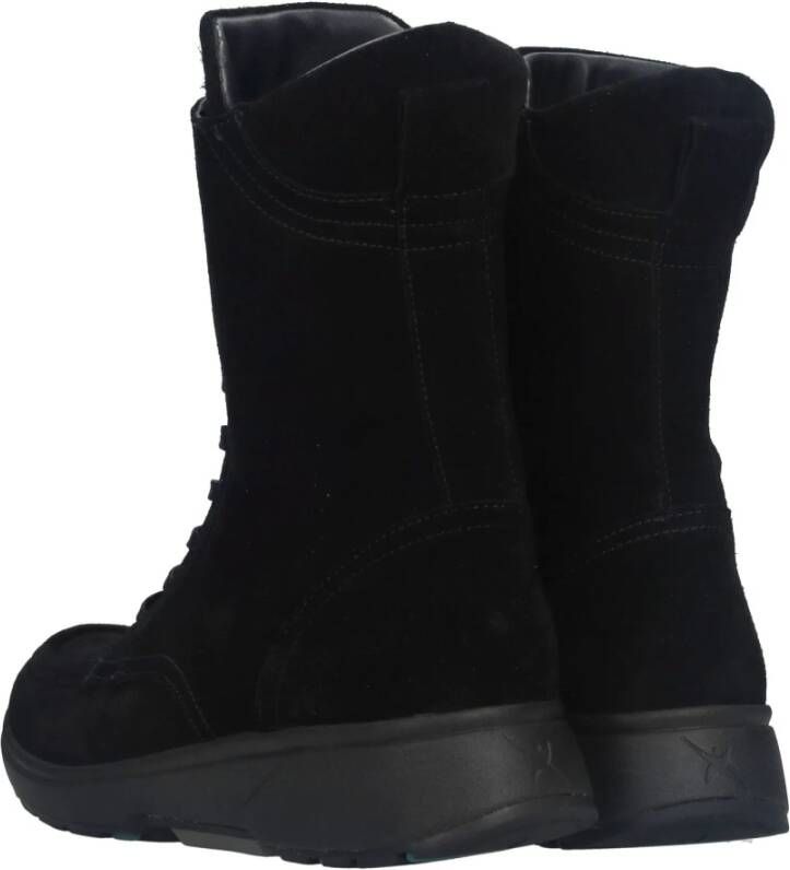 Xsensible Comfortabele zwarte Emilia veterboots Black Dames