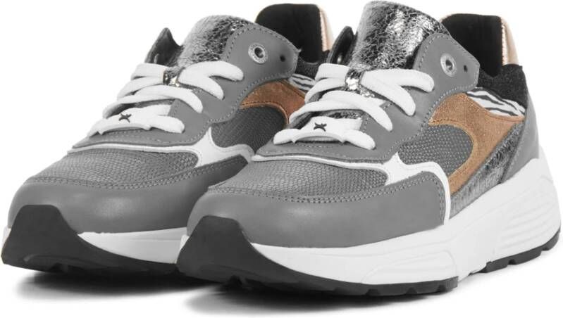 Xsensible Grijze Combi Sneakers Gray Dames