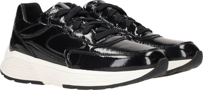 Xsensible Zwarte Leren Sneakers met Optimaal Comfort Black Dames