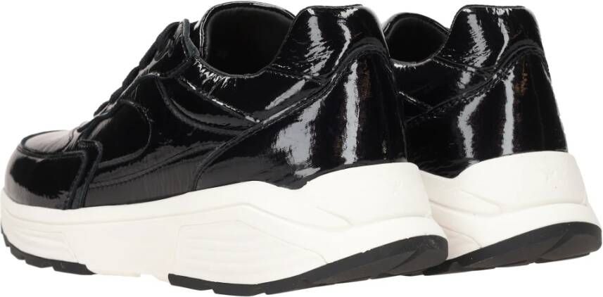 Xsensible Zwarte Leren Sneakers met Optimaal Comfort Black Dames