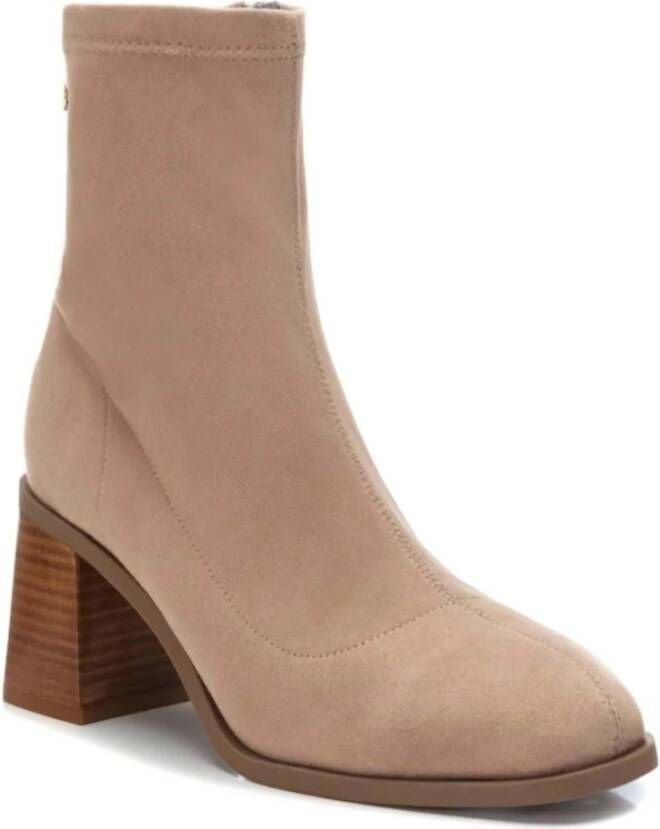 XTI Enkellaarzen Beige Dames