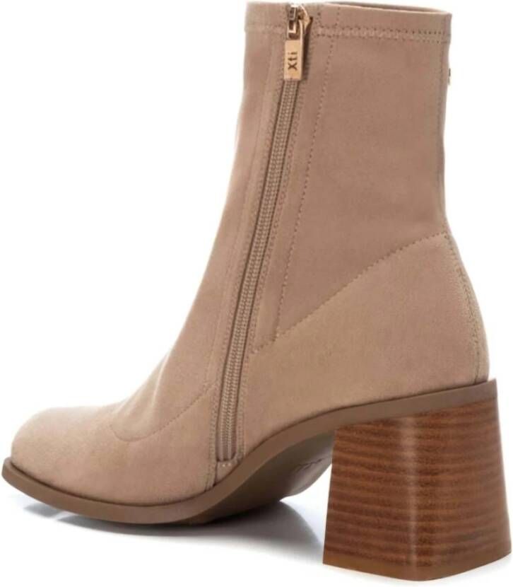 XTI Enkellaarzen Beige Dames