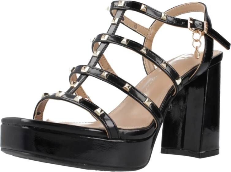 XTI Stijlvolle hoge hak sandalen Black Dames