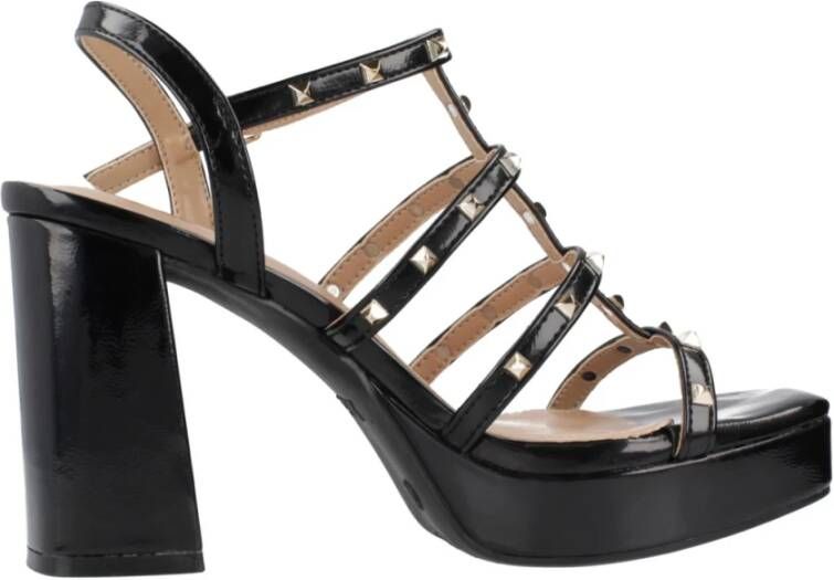 XTI Stijlvolle hoge hak sandalen Black Dames