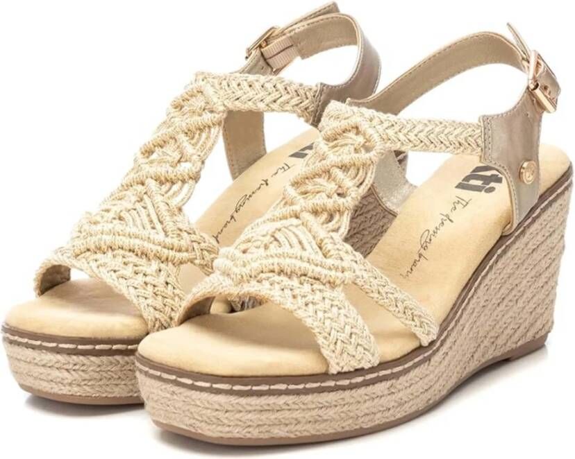 XTI Plateau Sandalen Beige Dames