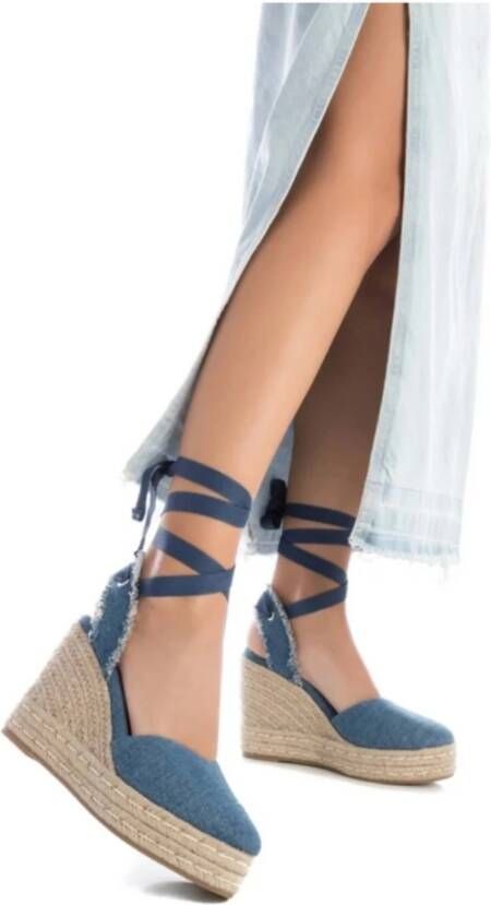 XTI Plateausandalen Blue Dames