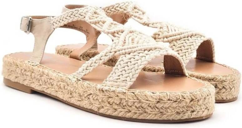 XTI Platte Sandalen Beige Dames