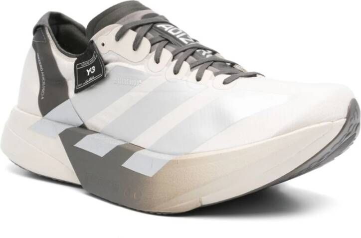 Y-3 Grijze Sneakers met Beige Details Gray Heren