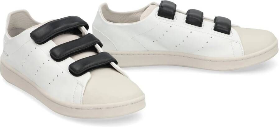 Y-3 Hook-And-Loop Lage Top Leren Sneakers White Heren