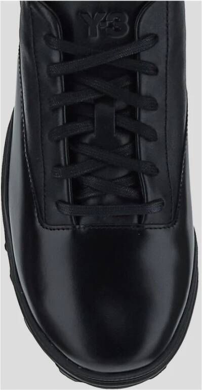 Y-3 Lage Leren Sneaker Black Heren