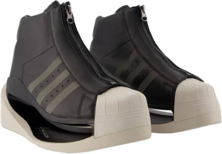 Y-3 Leather sneakers Black Dames