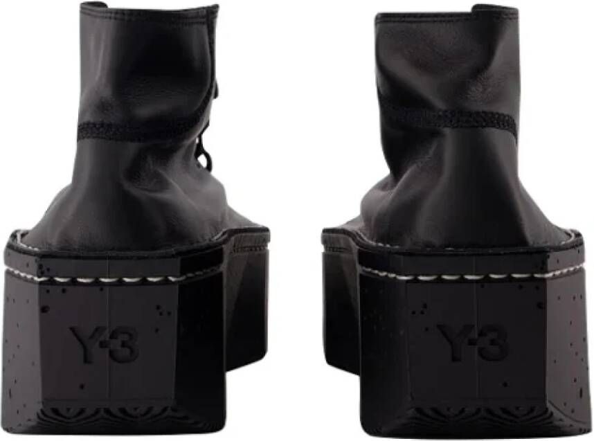 Y-3 Leather sneakers Black Dames