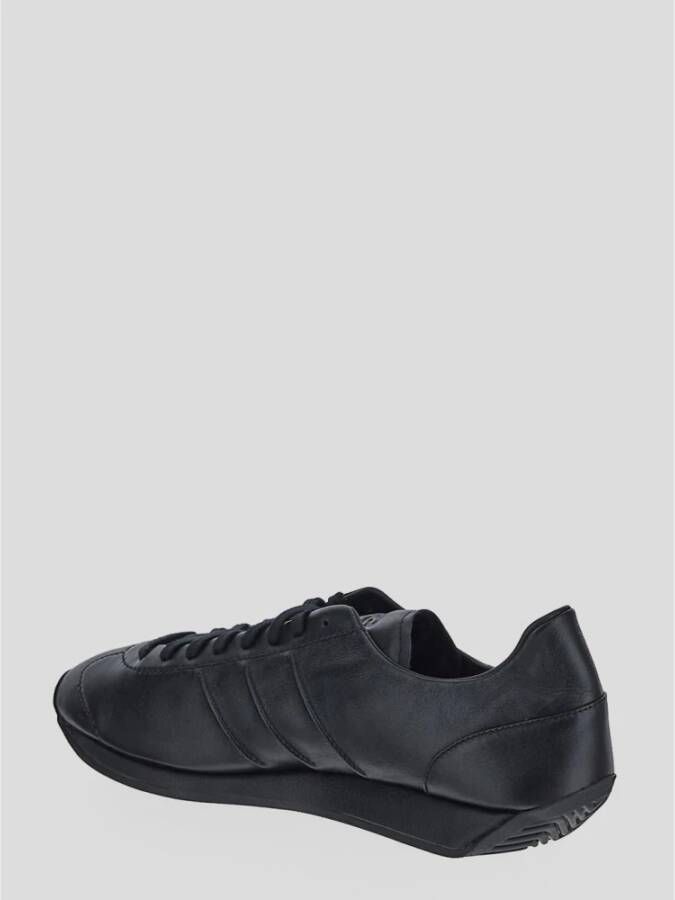 Y-3 Leren Country Sneaker Black Heren