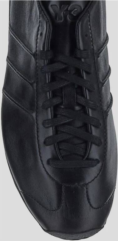 Y-3 Leren Country Sneaker Black Heren