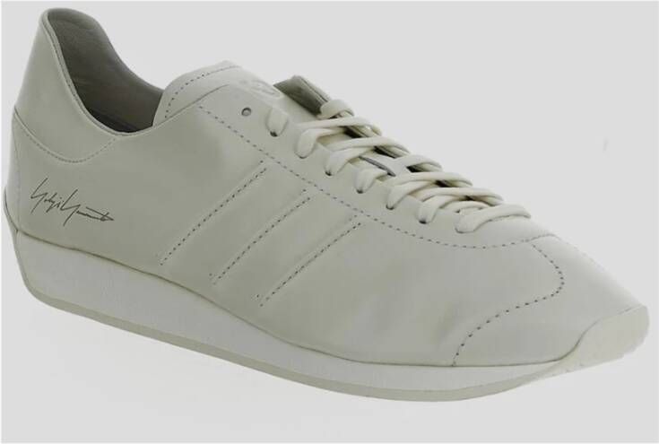 Y-3 Leren Country Sneaker White Heren