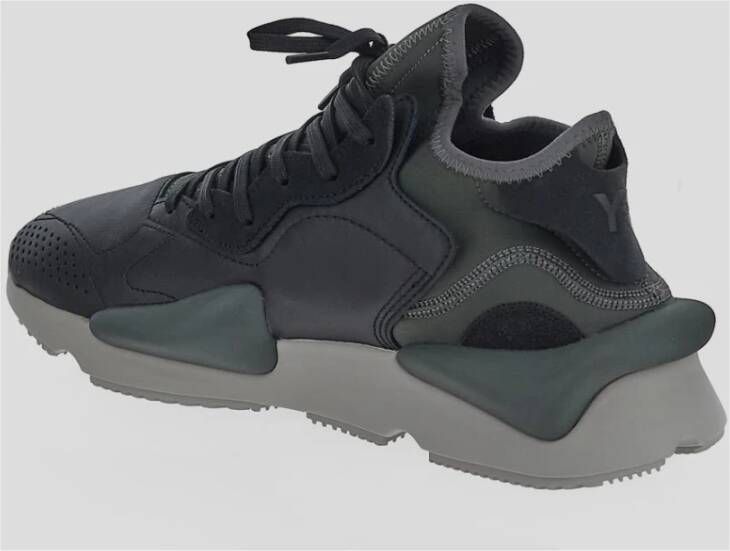 Y-3 Leren Kaiwa Sneaker Black Heren