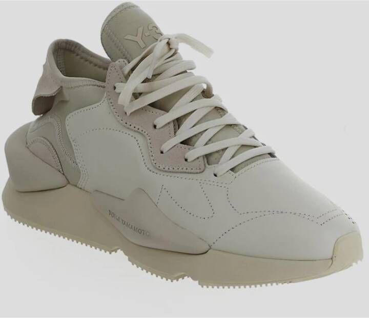 Y-3 Leren Kaiwa Sneaker White Heren