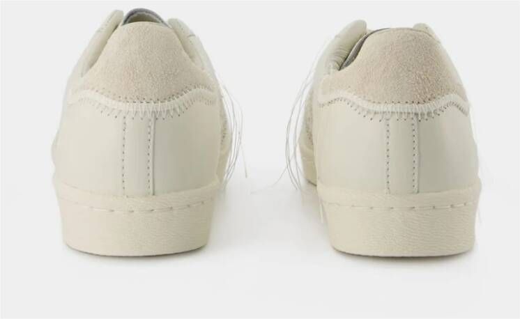 Y-3 Elegante Leren Superstar Sneakers Beige Dames