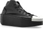 Y-3 Zwarte Leren Sneakers Ronde Neus Black Heren - Thumbnail 4