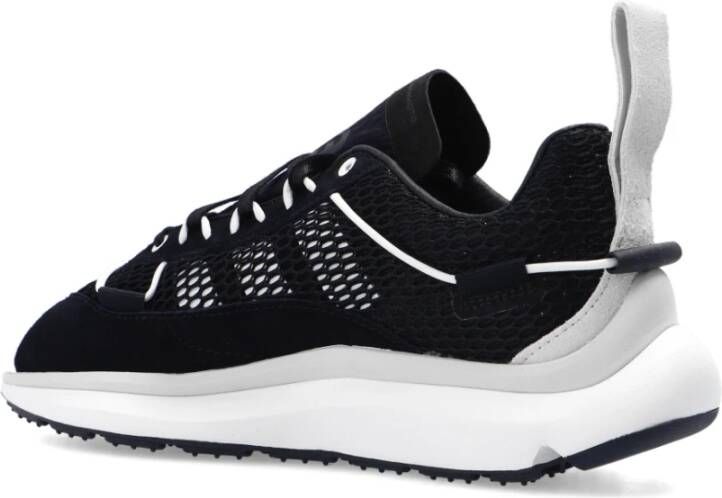 Y-3 Zwarte en Witte Shiku Run Sneakers Zwart Dames