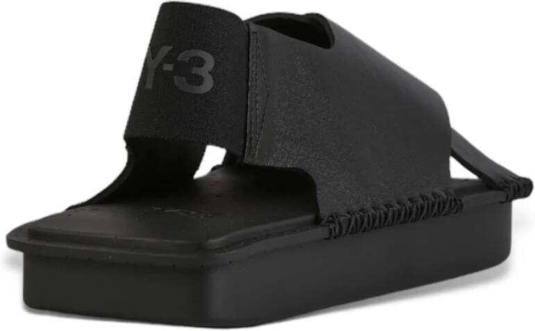 Y-3 Stijlvolle Leren Sandalen Black Heren