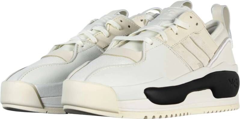 Y-3 Witte Leren Lage Sneakers Multicolor Heren