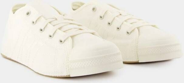 Y-3 Witte Leren Sneakers Ronde Neus White Heren