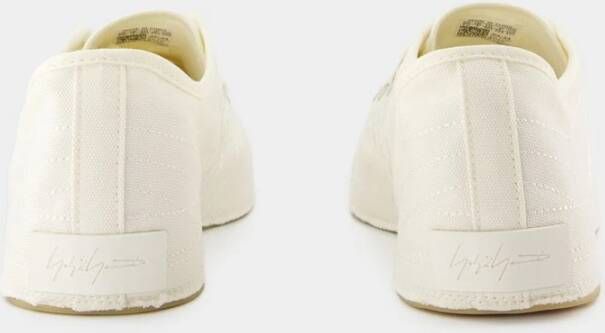 Y-3 Witte Leren Sneakers Ronde Neus White Heren