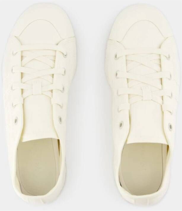 Y-3 Witte Leren Sneakers Ronde Neus White Heren