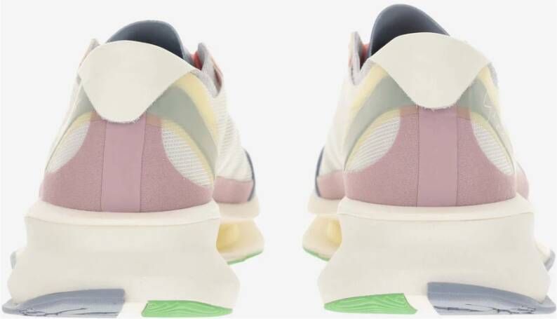 Y-3 Witte Mesh Leren Sneakers Veters Logo Pink Dames