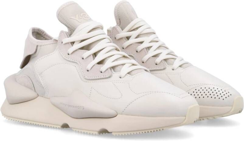 Y-3 Witte Sneakers met Leer en Neopreen White Heren