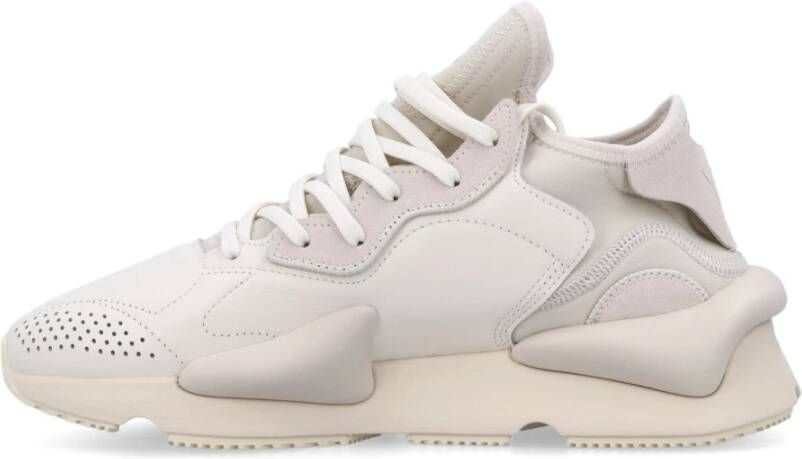 Y-3 Witte Sneakers met Leer en Neopreen White Heren