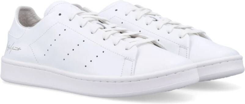 Y-3 Witte Sneakers met Leren Bovenwerk White Unisex