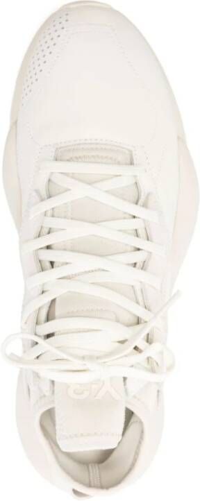 Y-3 Witte Sneakers Paneelontwerp Vetersluiting White Heren