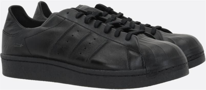 Y-3 Zwarte lage sneaker met 3 strepen Black Dames