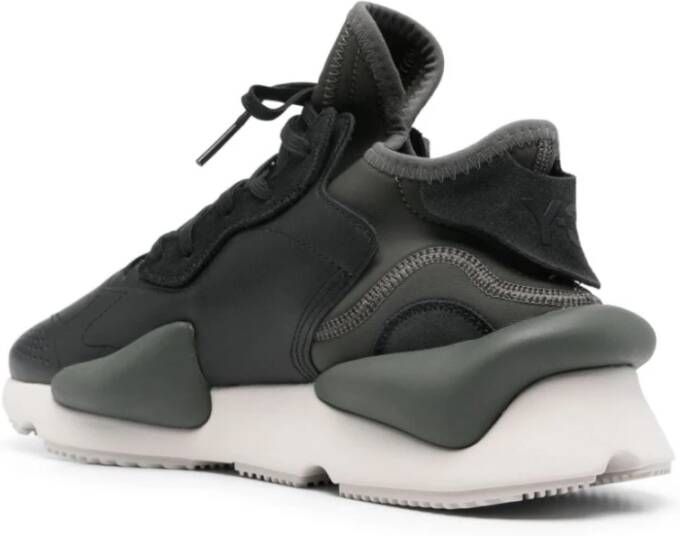 Y-3 Zwarte lage sneakers met neopreen inzetstukken Black Heren