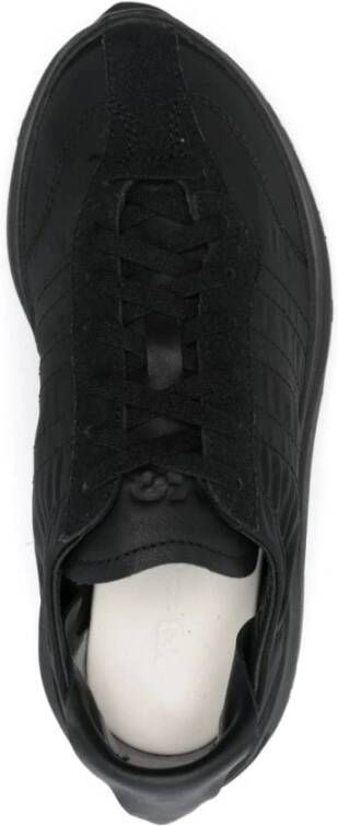 Y-3 Zwarte lage sneakers met suède details Black Dames