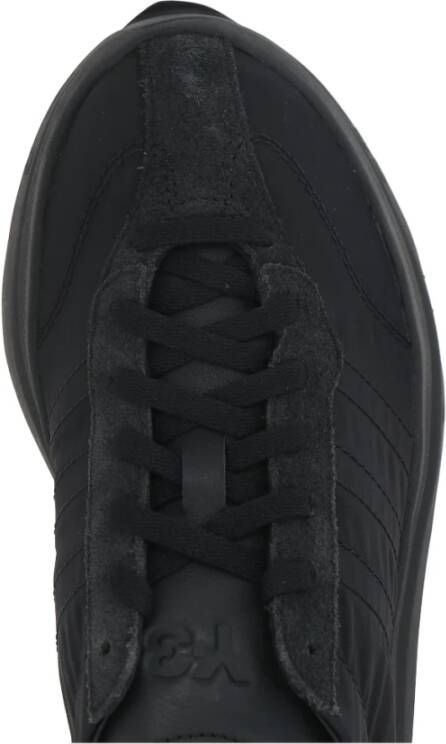 Y-3 Zwarte lage sneakers met suède details Black Dames