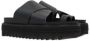 Y-3 Zwarte leren slide sandalen Black Dames - Thumbnail 2