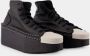 Y-3 Zwarte Leren Sneakers Ronde Neus Black Heren - Thumbnail 2