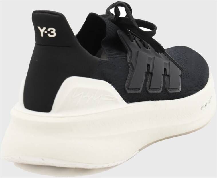 Y-3 Zwarte Logo Sneakers met Leren Zool Black Unisex