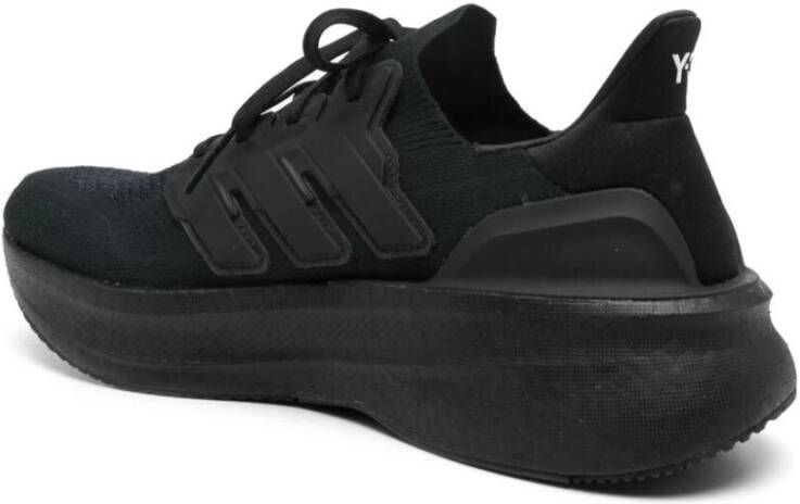 Y-3 Zwarte Panel Sneakers met Chunky Zool Black Heren