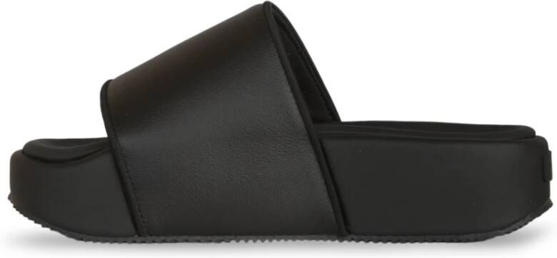 Y-3 Zwarte Slides in Zwart Black Dames