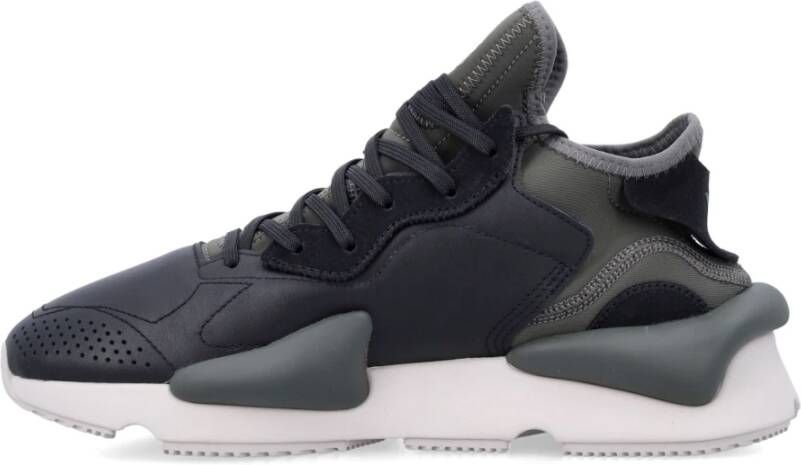 Y-3 Zwarte Sneakers met Olijfkleurige Accenten Black Dames