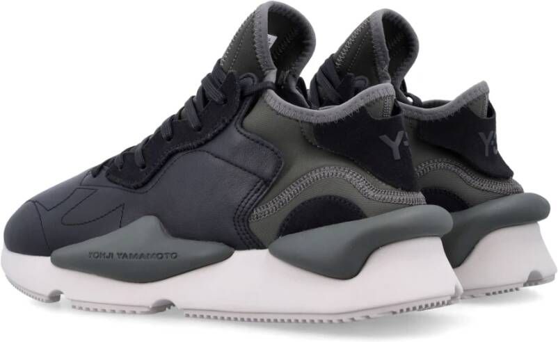 Y-3 Zwarte Sneakers met Olijfkleurige Accenten Black Dames