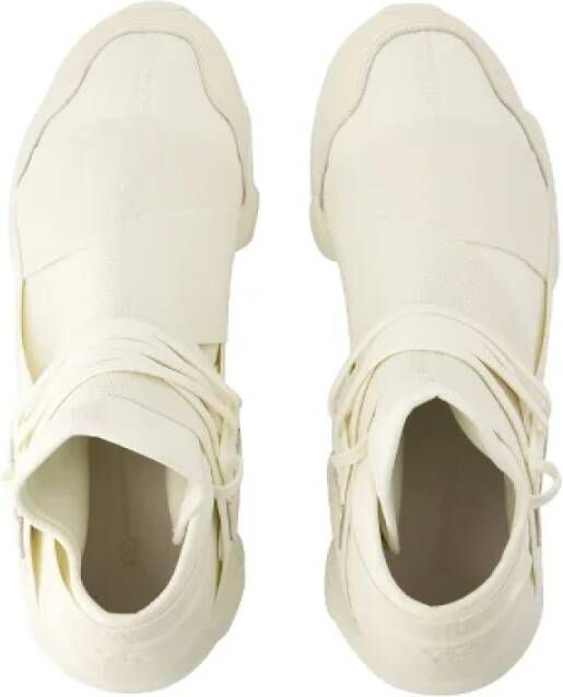 Yohji Yamamoto Pre-owned Leather sneakers Beige Dames